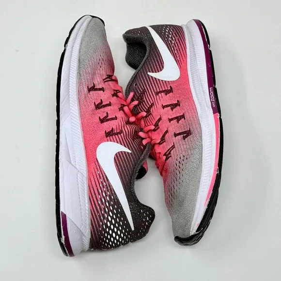 Nike Zoom Pegasus 33 Running Shoes Pink Grey Women's Size 9 - Picture 12 of 15